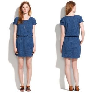 Madewell Hi-Line Indigo Polka Dot Dress
